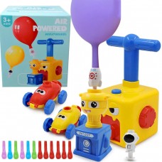 Children Air Powered Rocket Balloon Car, Balloon Launcher and Powered Car Toy Set with Astronaut